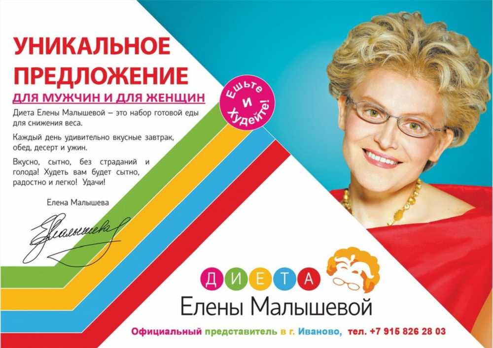 Официальная диета Елены Малышевой: Меню на месяц, Отзывы и Фото